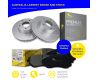 Front Dimple Slotted Disc Rotors and Brake Pads