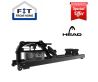 HEAD Rowing Machine Water Resistance Home Gym Exercise Rower Premium Black Steel