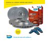 Front and Rear Bendix Brake Pads and Slotted Disc Rotor Full Set for PRADO GRJ120 KZJ120 KDJ120