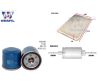 Wesfil Oil Air Fuel Filter Service Kit for Mazda 2 DY 1.5L 12/2002-08/2007