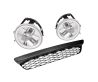 Pair Fog Light Lamp (Halo LED) & Lower Bumper Grille For Ford Falcon BF XR6 XR8