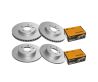 Front and Rear Brake Pads + Rotors Full Set 300mm Front Discs for Holden Cruze