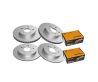 Front and Rear Full Set Brake Pads Disc Rotors for COROLLA ZRE152R ZRE182R 07-18