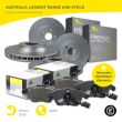 Heavy Duty Brake Pads+Painted Rotors+Sensors Front Rear for MB Vito W639 07-15