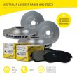 Front and Rear Brake Pads and Rotors Set for Ford FALCON EF EL ABS XR6 XR8 94-98