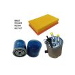 Wesfil Air Oil Fuel Filter Kit WK37 for Nissan Navara 2.5T/Diesel D40 YD25 Spain Built