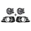 Pair Fog Light Lamp + Cover Surround Bezel Chrome for Ford Falcon FG s2 XR6 XR8