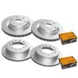 Front and Rear Brake Pads and Disc Rotors Full Set for Prado 150 KDJ GRJ GDJ