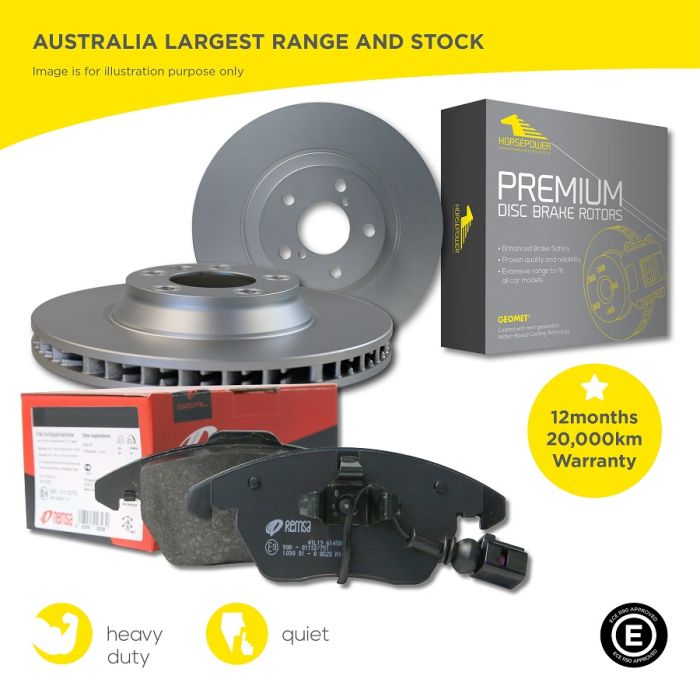 Front Brake Pads and Disc Rotors Set for Citroen C3 1.4 1.6 2003-2009