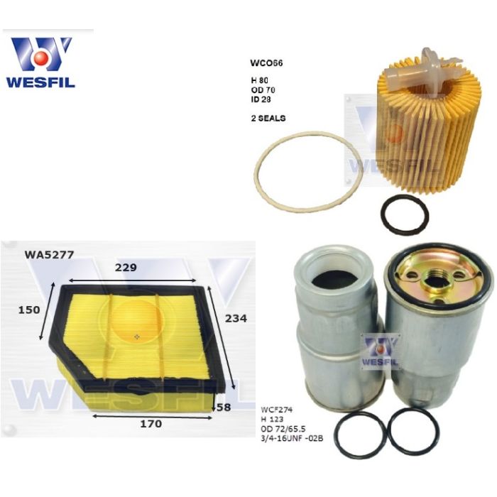 Wesfil Oil Air Filter Set for Toyota RAV4 ALA49