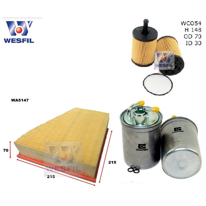 Wesfil Oil Air Filter Set for VW Polo 9N