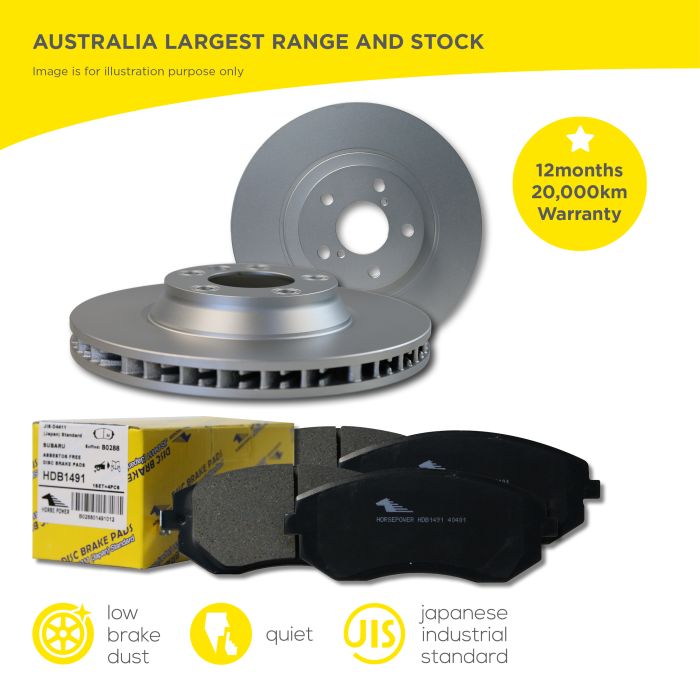 Rear Brake Pads and Disc Rotors set for Holden COMMODORE VE VF V6 2006-2017