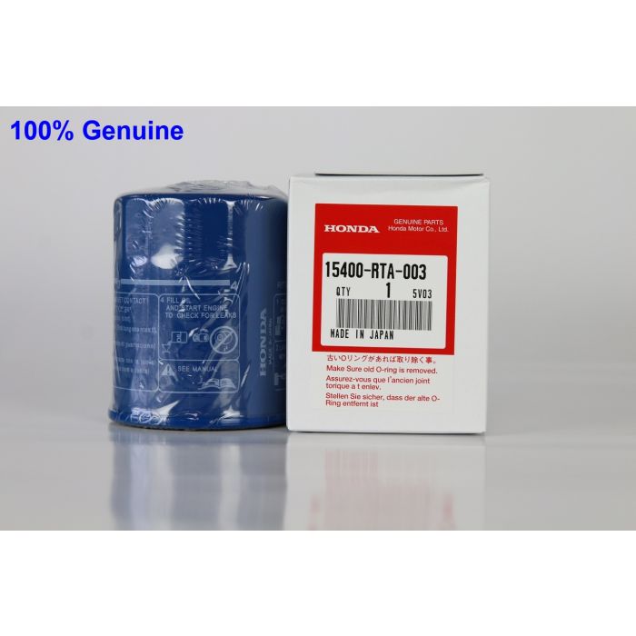 1x Honda Genuine Oil Filter 15400-RTA-003