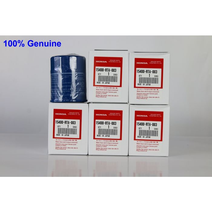 5 x Genuine Honda Oil Filters 15400-RTA-003