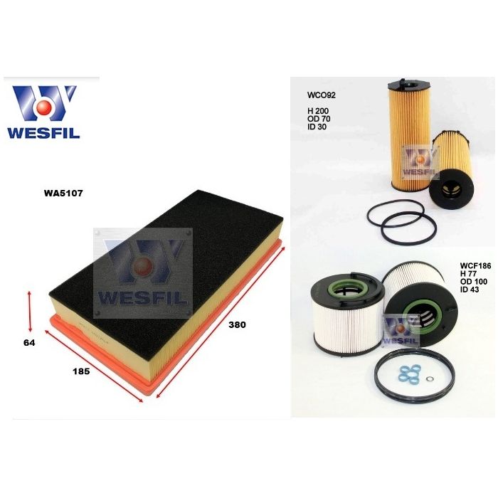 Wesfil Oil Air Filter Set for Audi Q7 3.0L 4.2L