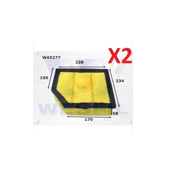 2x Wesfil Air Filters  WA5277