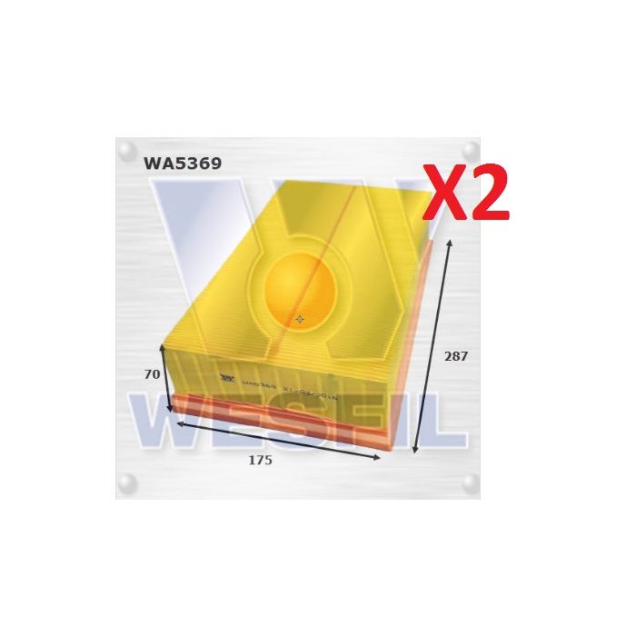 2x Wesfil Air Filters  WA5369