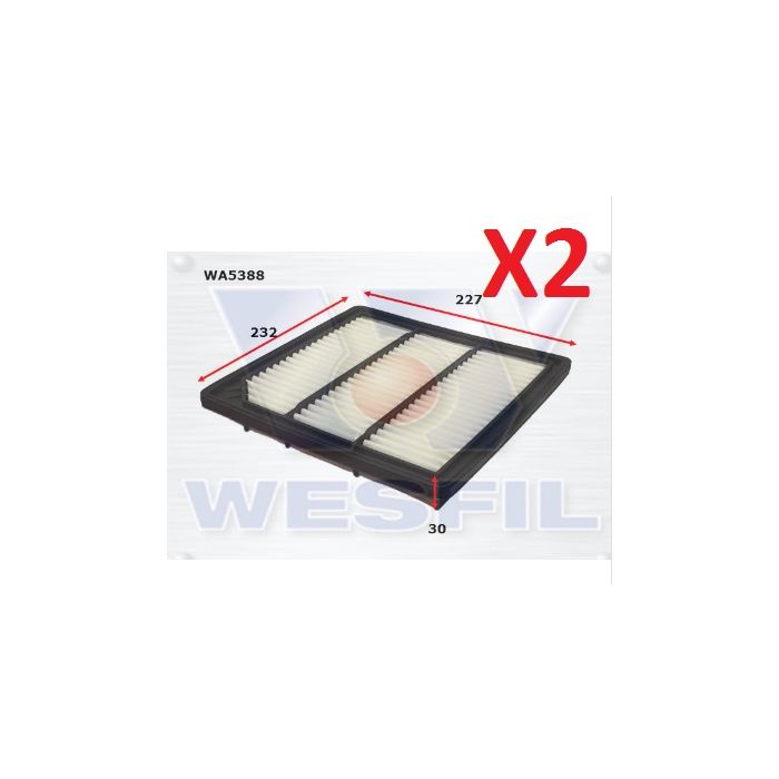 2x Wesfil Air Filters  WA5388