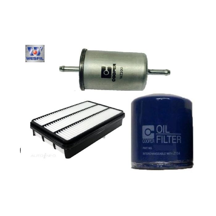 Wesfil Oil Air Fuel Filter Service Kit for Holden Frontera MX 2.2L 3.2L 99-04