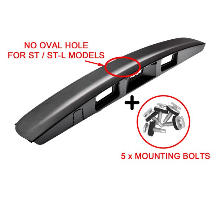 Tailgate Door Handle Cover Black No Hole + Bolts For Nissan Dualis J10 07~14