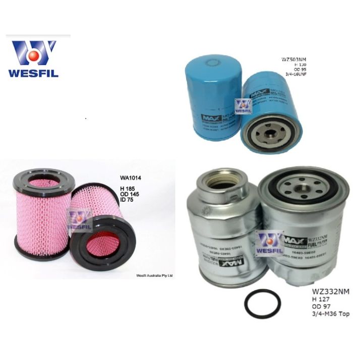 Wesfil Oil Air Filter Set for Nissan Navara D22