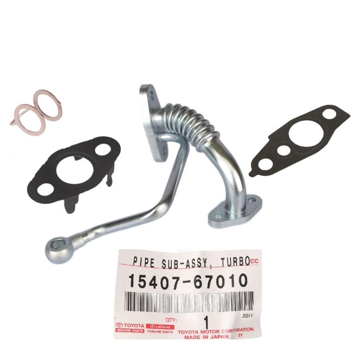 GENUINE Prado 90 120 Series 1KZ TE 3.0 TD Turbo Oil Supply Drain Pipe Gasket Kit 15407-67010