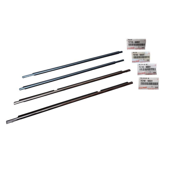 Genuine Toyota LandCruiser 100 105 Series Chrome Weatherstrips All Side Doors