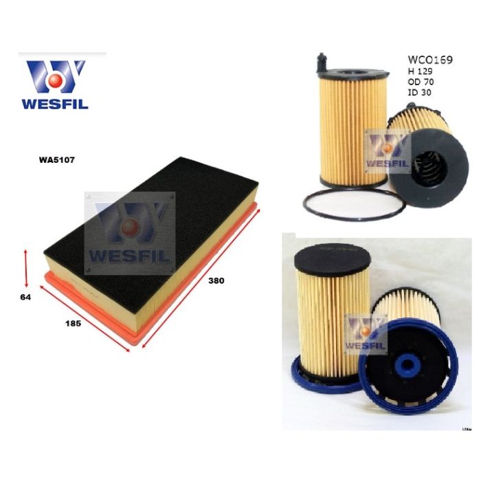 Wesfil Oil Air Filter Set for VW Touareg 7P