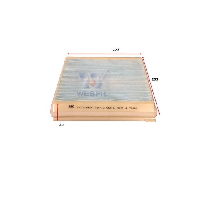 1 x Wesfil Cabin Air Pollen Filter WACF0024