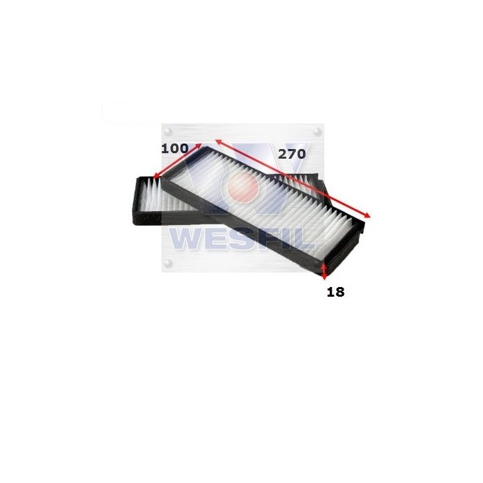 1 x Wesfil Cabin Air Pollen Filter WACF0034