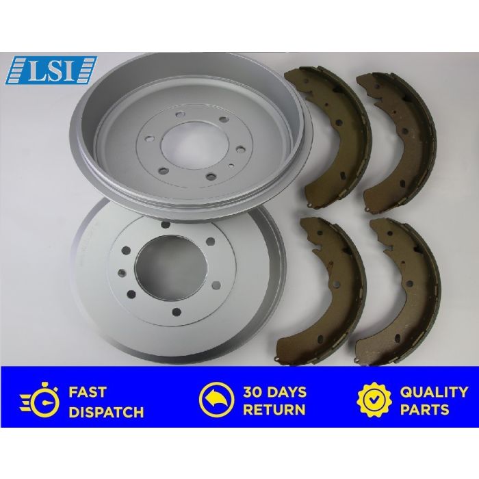 Rear Brake Shoes and Brake Drum set for Nissan Navara D40 2.5L 08/2007-04/2015