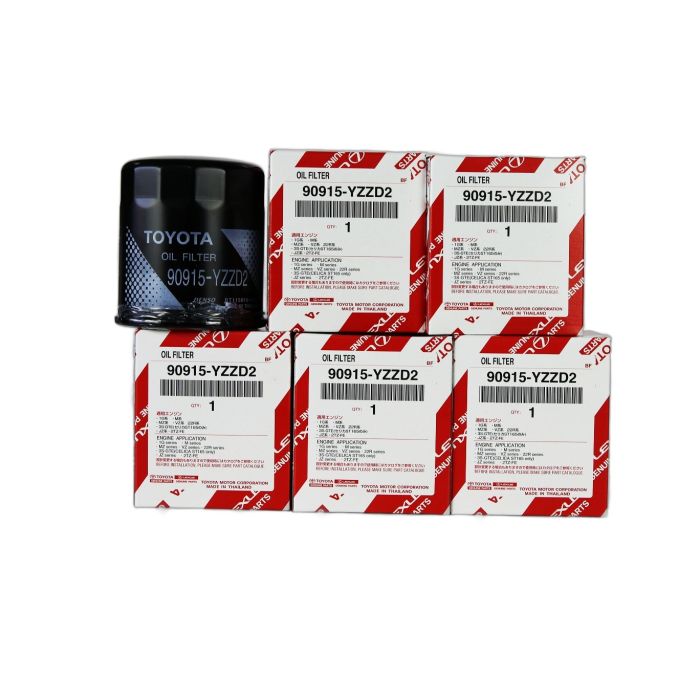 5 x Toyota Genuine Oil Filter 90915-YZZD2 suits Hiace RZH TRH KDH Hilux Landcruiser Prado Camry