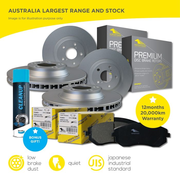 Front and Rear Brake Pads and Disc Rotors Full Set for Prado 150 KDJ GRJ GDJ