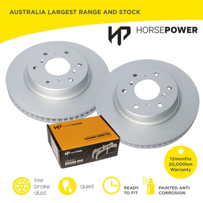 Rear Horsepower Disc Rotors and Ceramic Brake Pads for Haval H9 10/2015-0n 322mm