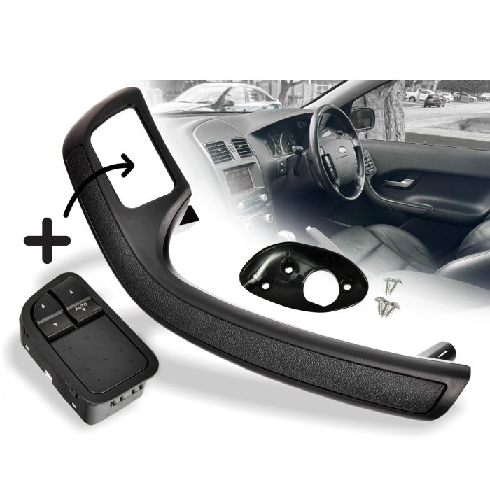Driver Door Pull Grab Handle Trim + 2 Button Switch Ford Falcon BA XR6 XR8 XT XR