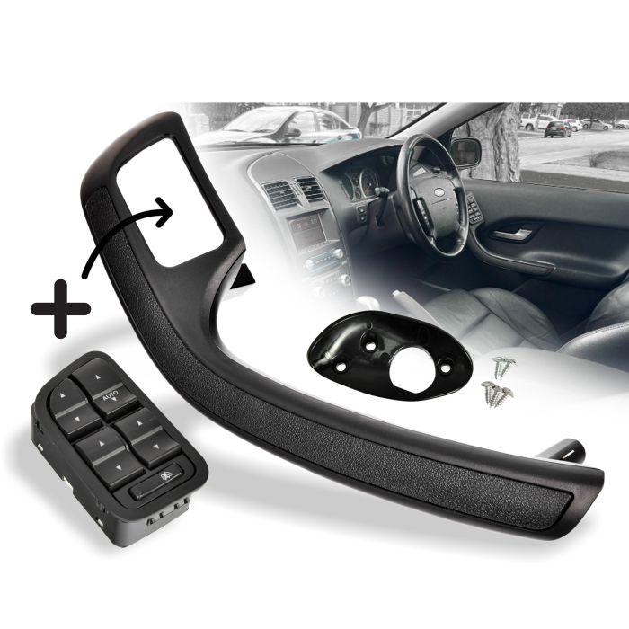 Driver Door Pull Grab Handle Trim + 4 Button Switch Ford Falcon BA XR6 XR8 XT XR