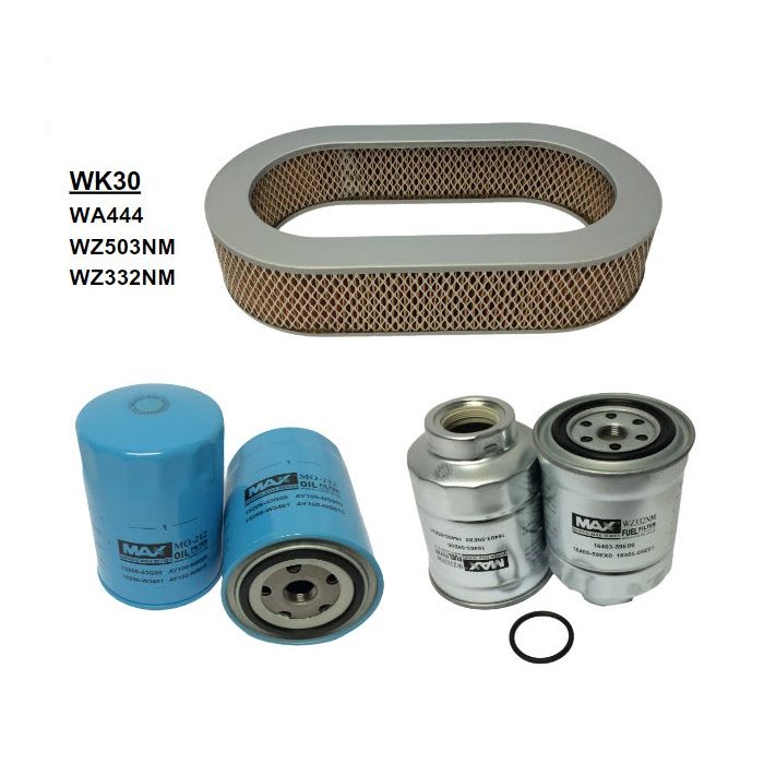Wesfil Air Oil Fuel Filter Kit WK30 for Nissan Patrol 1998-2003 4.2L TD42