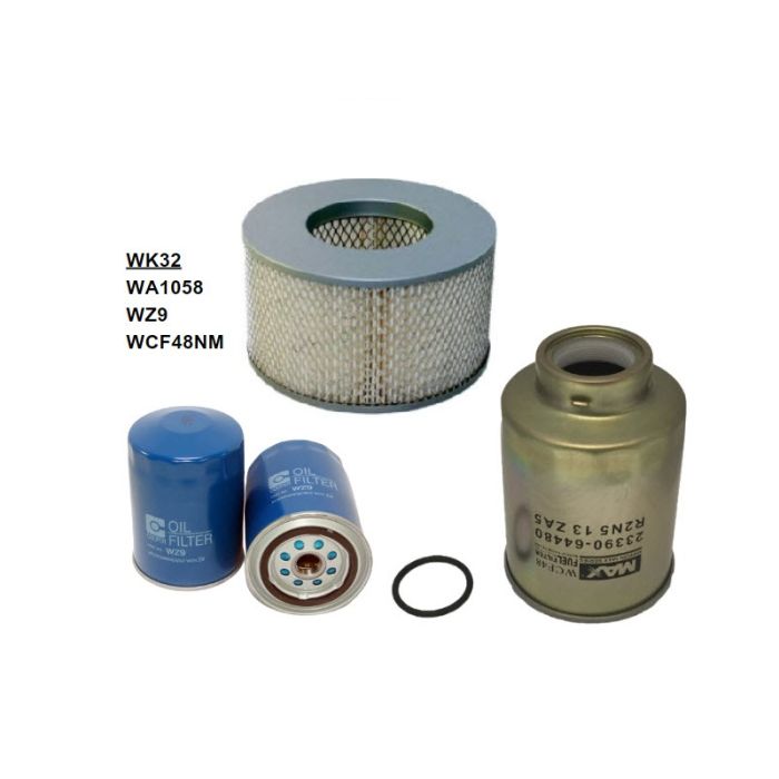 Wesfil Air Oil Fuel Filter Kit WK32 for Toyota Hilux 1997-2005 LN