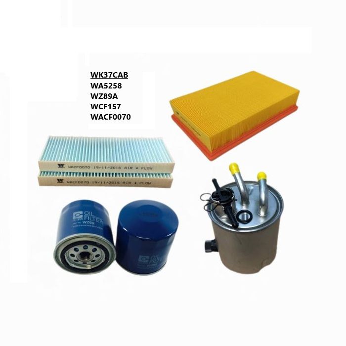 Wesfil Air Oil Fuel Cabin Filter Kit WK37CAB for Nissan Navara 2.5T Diesel D40 YD25 Spain Built