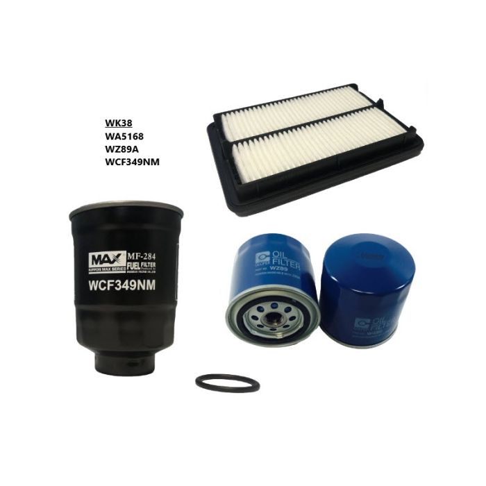 Wesfil Air Oil Fuel Filter Kit WK38 for Nissan Navara 2.5L TD D40 Diesel Thai Buillt