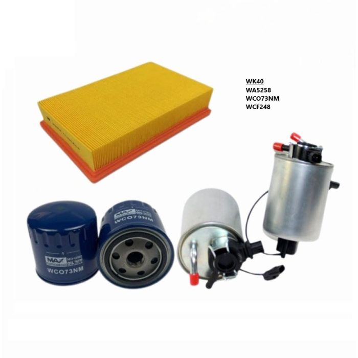 Wesfil Air Oil Fuel Filter Kit WK40 for Nissan Navara D40 3.0L V6 TD V9X 10/10-on
