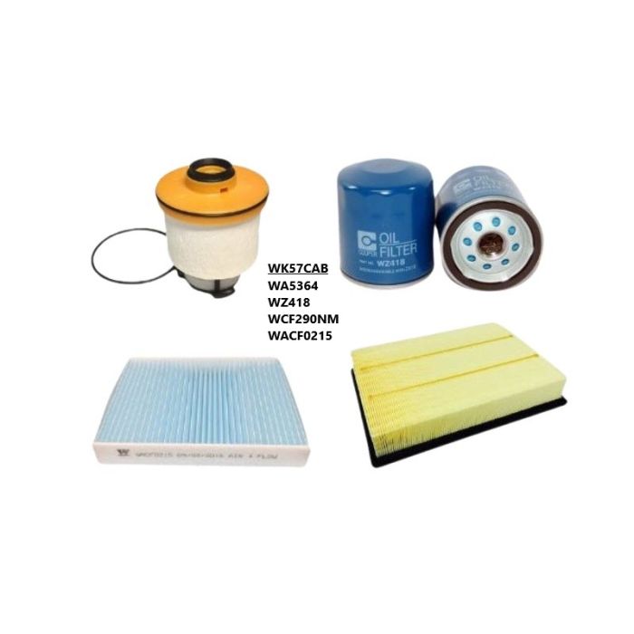 Wesfil Air Oil Fuel Cabin Filter Kit WK57CAB for Toyota Hilux SR5 Cruiser Extra CAB GUN126R