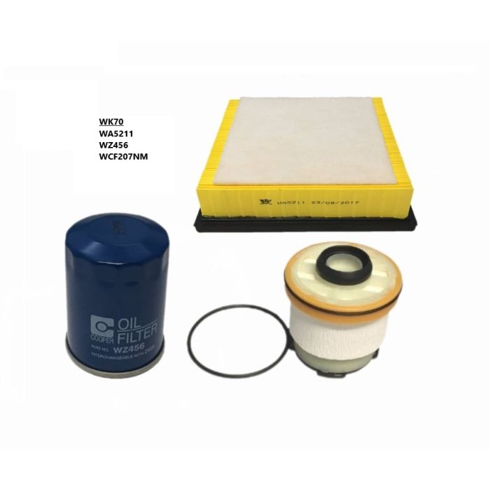 Wesfil Air Oil Fuel Filter Kit WK70 for Mitsubishi Pajero Sport 2015-2022 2.4L 4N15