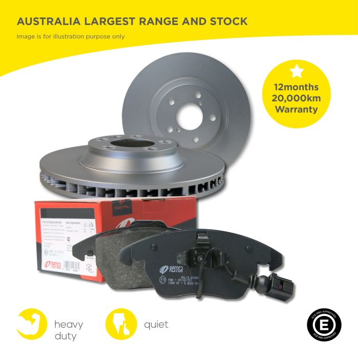 Front Disc Rotors and Brake Pads for BMW 118i F20 1.5L 11/2015-06/2019 NOT M Sport