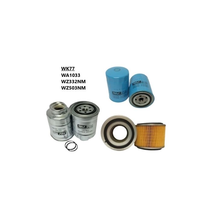 Wesfil Air Oil Fuel Filter Kit WK77 for Nissan Patrol 2002-2007 Y61 4.2L TD42