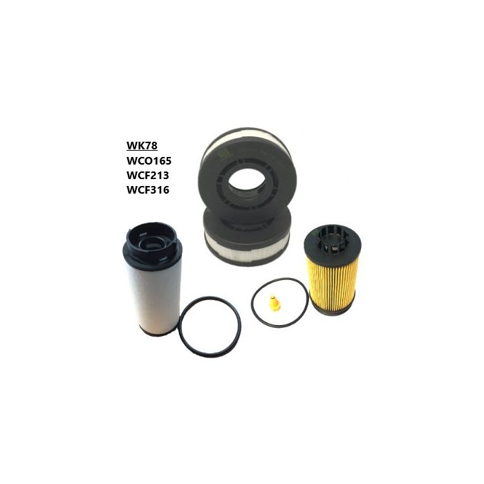 Wesfil Oil Fuel Filter Kit WK78 for Mitsubishi Fuso Canter 2011-2022 4P10 (RSK181)