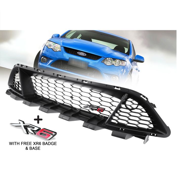 NEW Front Bumper Bar Grille + XR6 Badge Red For Ford Falcon FG Series 1 08~11