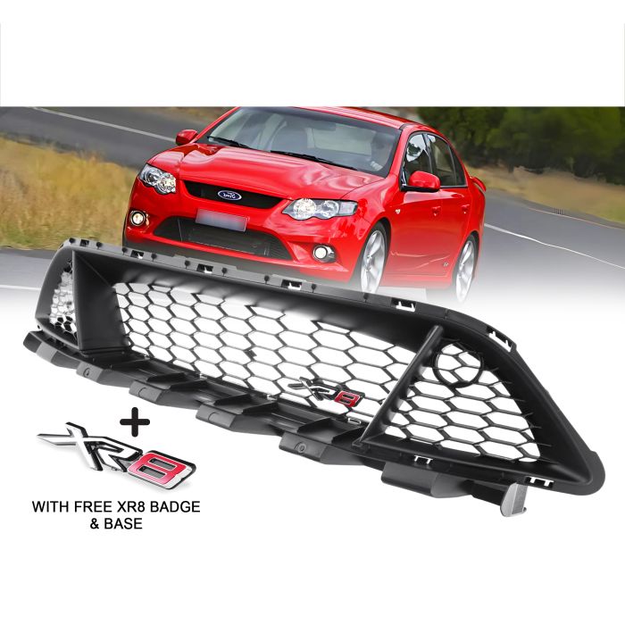 NEW Front Bumper Bar Grille + XR8 Badge Red For Ford Falcon FG Series 1 08~11