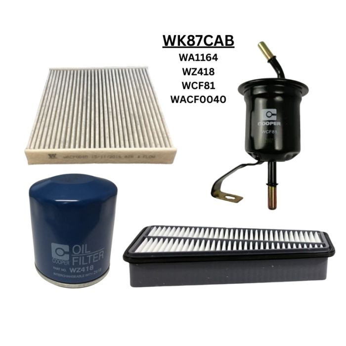Wesfil Air Pollen Oil Fuel Cabin Filter Kit WK87CAB for Toyota Hilux 2005-2014 4.0L GGN15/25 (RSK35)