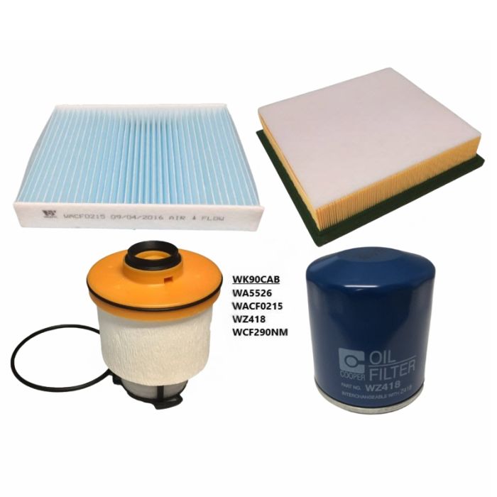 Wesfil Air Pollen Oil Fuel Cabin Filter Kit WK90CAB for Toyota Hiace GDH320 GDH322 GDH321 1GDFTV